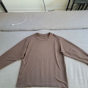 Uniqlo Men's Sweater Coffee Brown Size XL